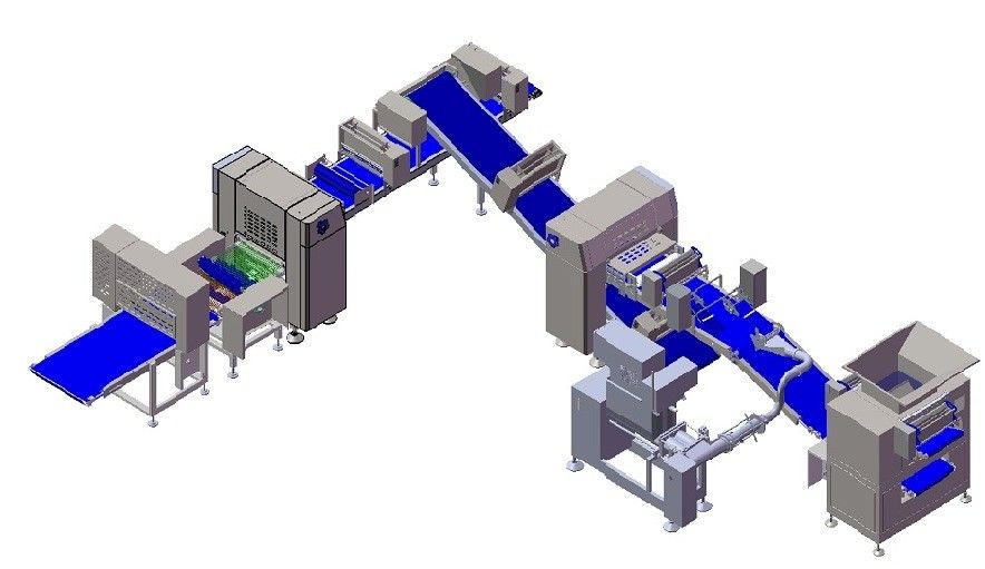 A máquina de massa industrial da massa folhada usada para produzir laminou o bloco da massa fornecedor